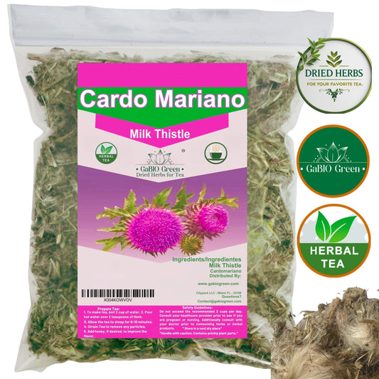 Cardo Mariano - Milk Thistle Loose Tea (2.1 oz/59.5 gr) | Cardomarin Herbal Tea Gabiogreen (2.1 oz/59.5 gr) | Premium Quality, Herbal Tea, Natural Dried Herbs