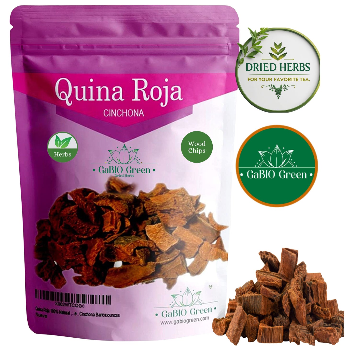 Gabio Green Palo De VÃbora & Red Cinchona Bark Tea, 2 Pack (2 Bag 2oz Each), Gluten-Free, Non-GMO, Natural Herb | Premium Quality, Herbal Tea, Natural Dried Herbs