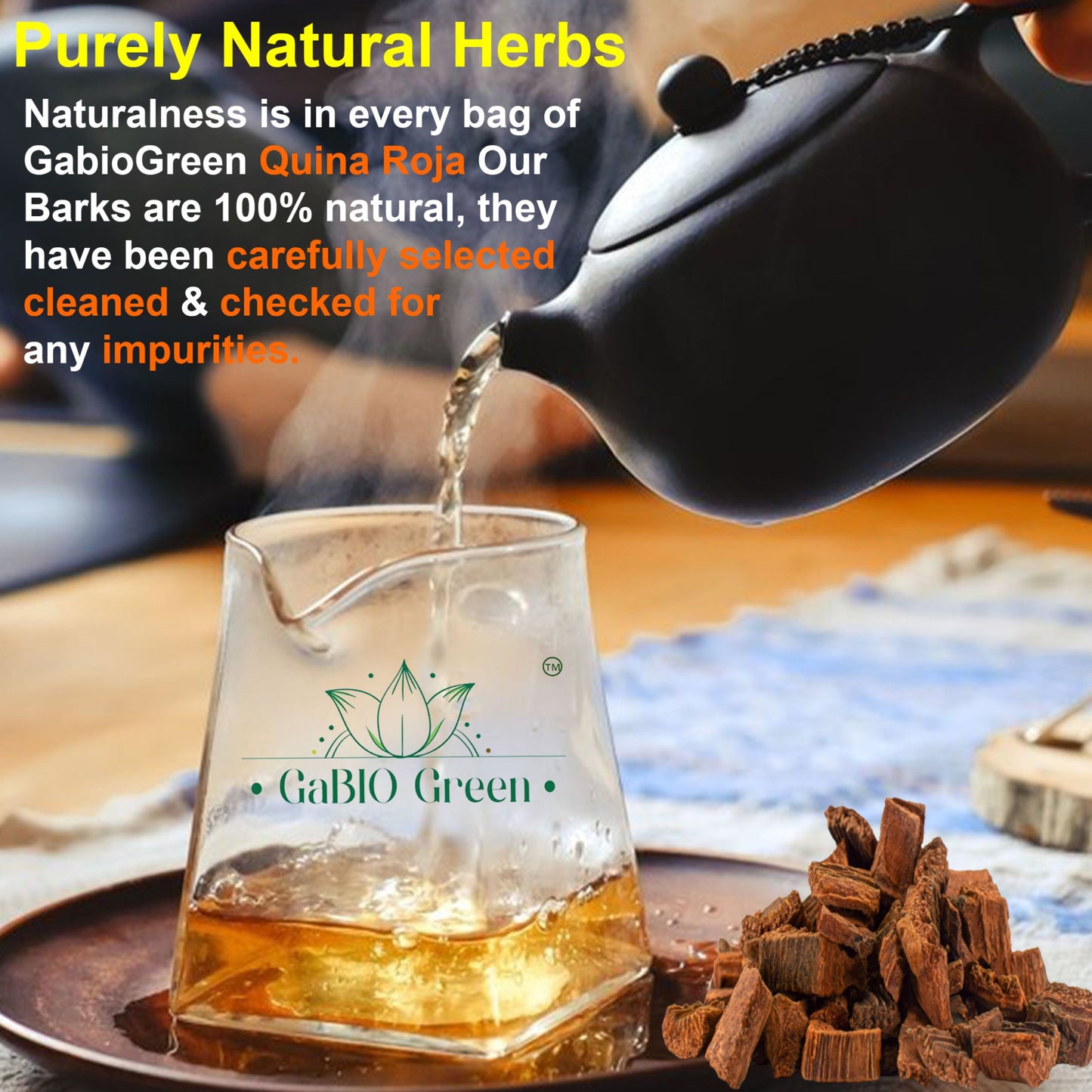 Gabio Green Palo De VÃbora & Red Cinchona Bark Tea, 2 Pack (2 Bag 2oz Each), Gluten-Free, Non-GMO, Natural Herb | Premium Quality, Herbal Tea, Natural Dried Herbs
