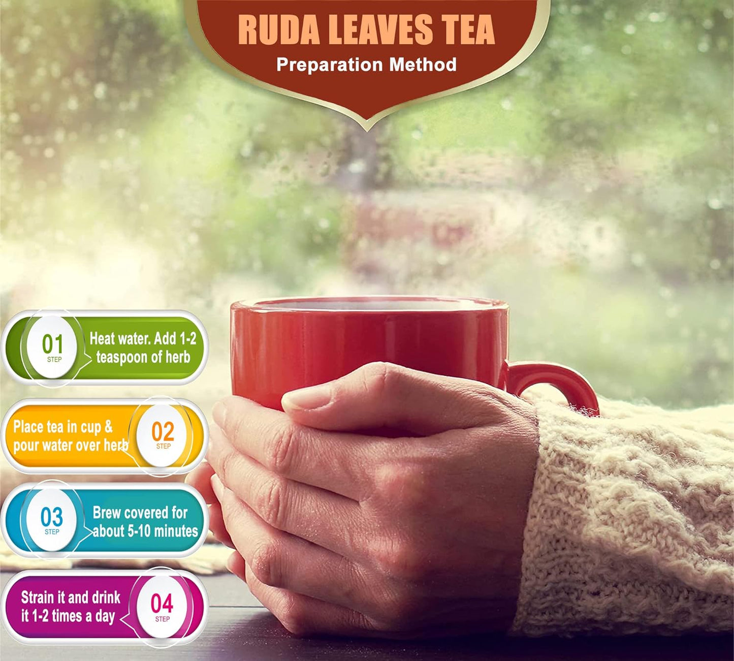 RUE Dried Herbs Ruda Seca, Ruda Graveolens, rue leaves and branches Dried Rue Leaves (Ruta graveolens) | Raw Herbal Ingredient(4 Ounce) | Premium Quality, Herbal Tea, Natural Dried Herbs