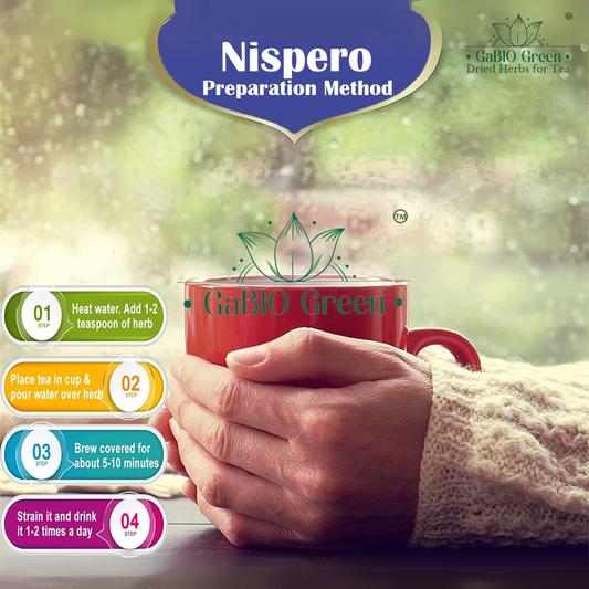 Gabio Green-Te Hojas De Nispero, 1 Pound Nispero Leaves, , eriobotrya Japonica (Loquat Leaves Tea) (16oz) | Premium Quality, Herbal Tea, Natural Dried Herbs