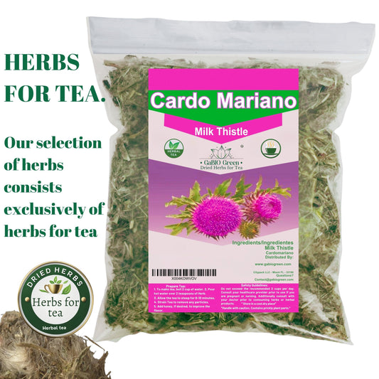 Cardo Mariano - Milk Thistle Loose Tea (1 pound/16.1 oz) Cardomarin Herbal Tea Gabiogreen (1 pound/16.1 oz) | Premium Quality, Herbal Tea, Natural Dried Herbs