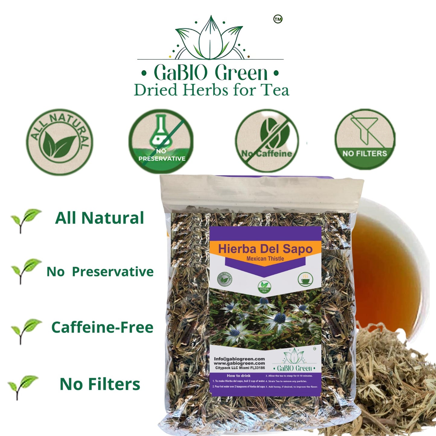 Hierba del sapo Eryngo heterophyllum, frog grass, toad grass, cardo mexicano 100% natural plants Herbal tea (2.1oz/59.5g) | Premium Quality, Herbal Tea, Natural Dried Herbs