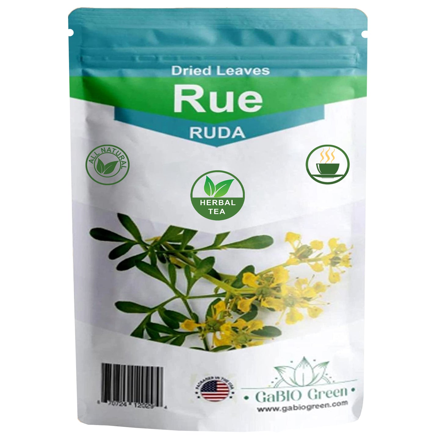 RUE Dried Herbs Ruda Seca, Ruda Graveolens, rue leaves and branches Dried Rue Leaves (Ruta graveolens) | Raw Herbal Ingredient(4 Ounce) | Premium Quality, Herbal Tea, Natural Dried Herbs