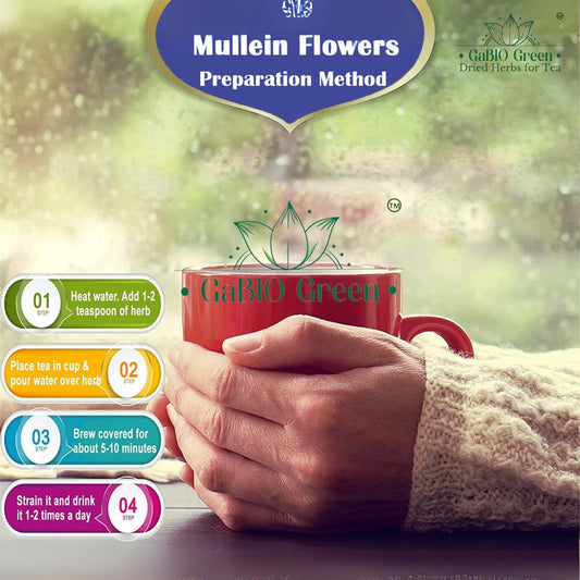 Mullein Flowers Dried | Herbal| GORDOLOBO, Resealable Bag, (1/2 Pound/8oz) | Premium Quality, Herbal Tea, Natural Dried Herbs