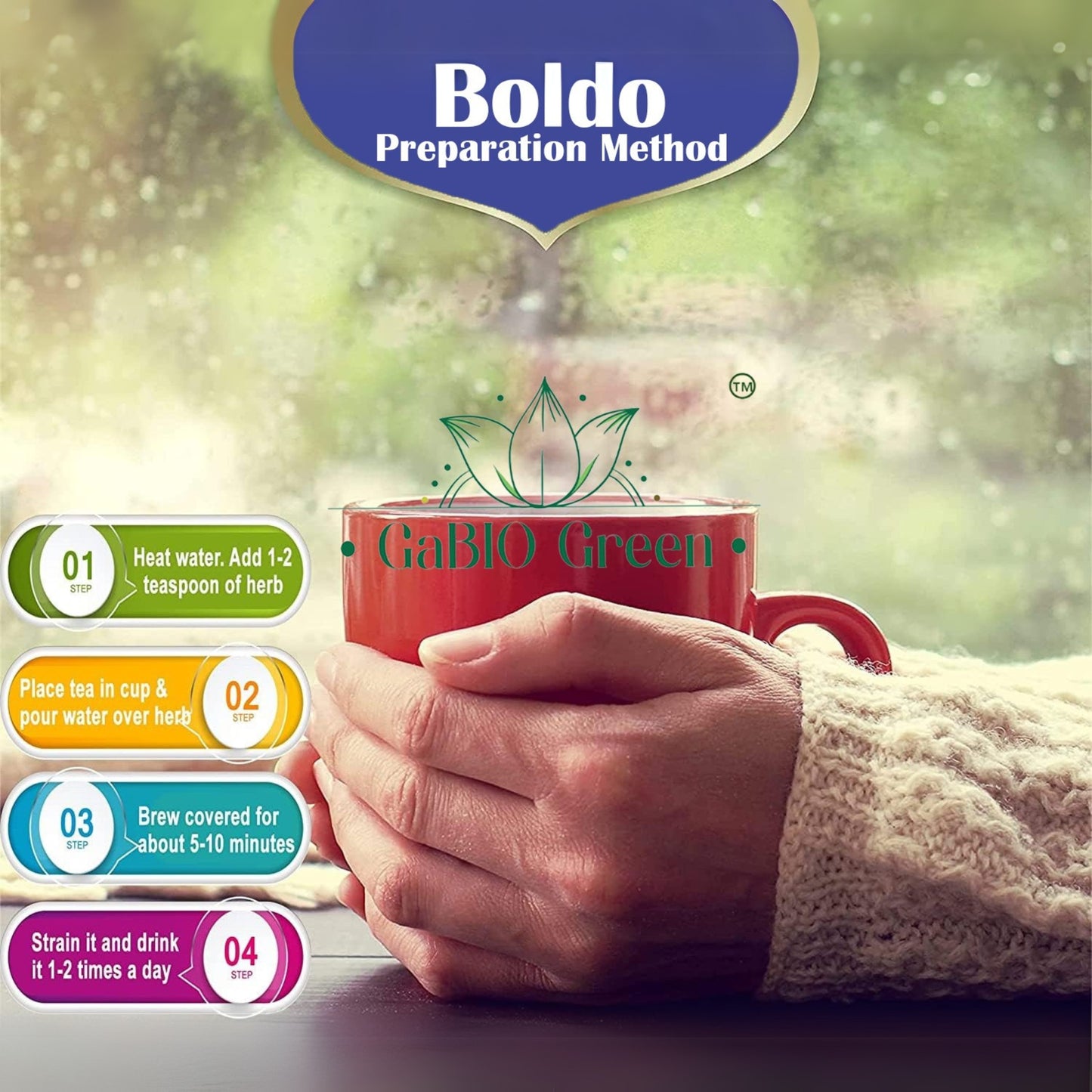 Boldo Dried Leaves, whole Boldo Leaf, Detox 1 pound /16 oz, Hojas De Boldo, Peumus Boldus Herbal Tea, Boldo Tea, Packaged in The USA (1Pound) | Premium Quality, Herbal Tea, Natural Dried Herbs