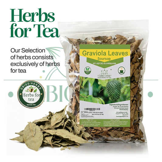 Premium Whole Soursop Leaves (Graviola) – 100% Wild-Grown Dried Herbs