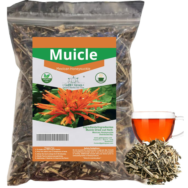 Muicle  Mexican Honeysuckle Hierba tea 2 oz 100 % natural ,Gabio Green herbs (2 oz) | Premium Quality, Herbal Tea, Natural Dried Herbs