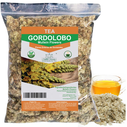 Mullein Flowers Dried | Herbal| GORDOLOBO , Resealable Bag , Verbascum Thapsus 4 oz. | Premium Quality, Herbal Tea, Natural Dried Herbs