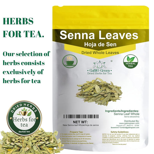 Natural Senna Leaves Hoja Sen Dried Herbal Leaves, Senna Raw Leaf, Hoja Sen Cut & Sifted Herbs, Non-GMO, Gluten-Free, Senna Alexandrina in a Resealable Bag (2oz) | Premium Quality, Herbal Tea, Natural Dried Herbs